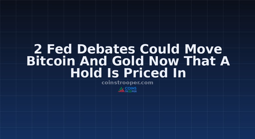 2 Fed Debates Could Move Bitcoin And Gold Now That A Hold Is Priced In