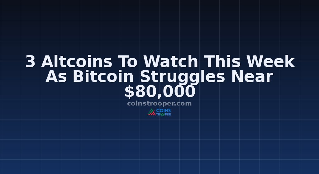 3 Altcoins To Watch This Week As Bitcoin Struggles Near $80,000