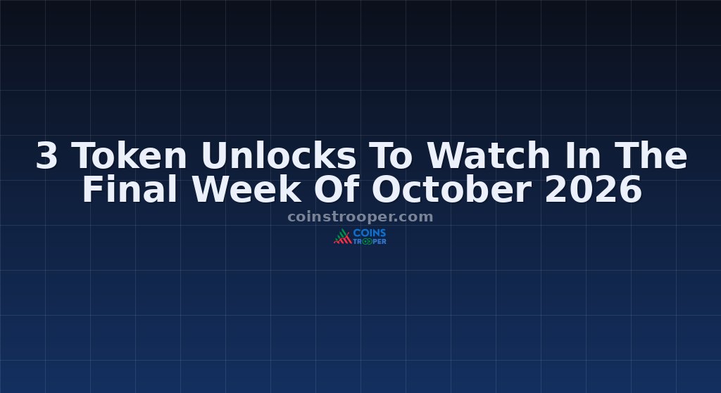 3 Token Unlocks To Watch In The Final Week Of October 2026