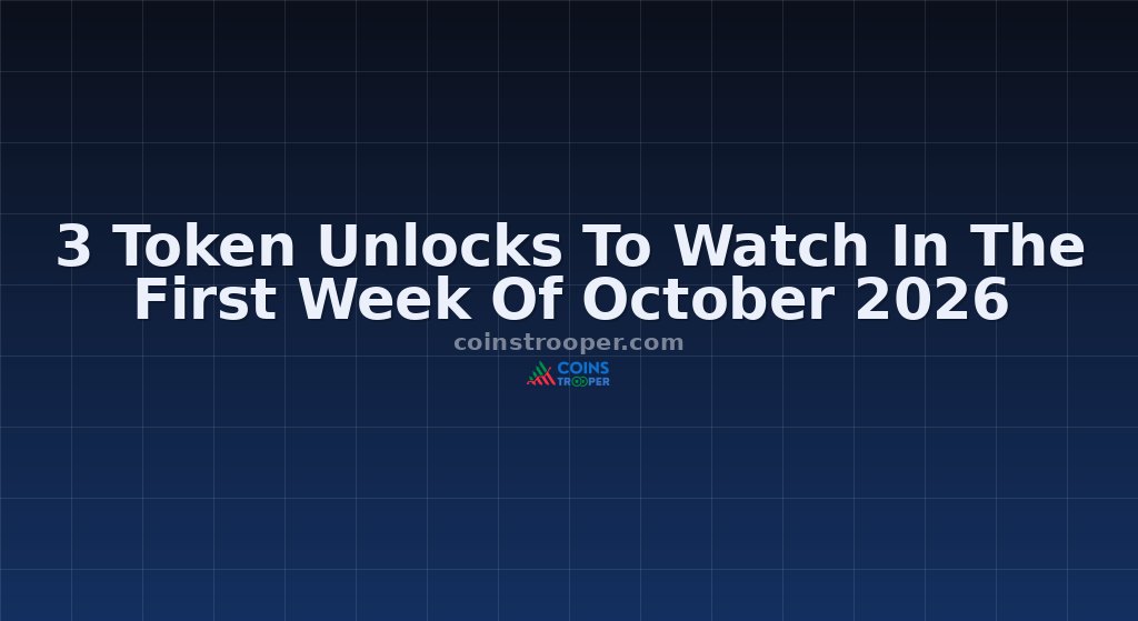 3 Token Unlocks To Watch In The First Week Of October 2026