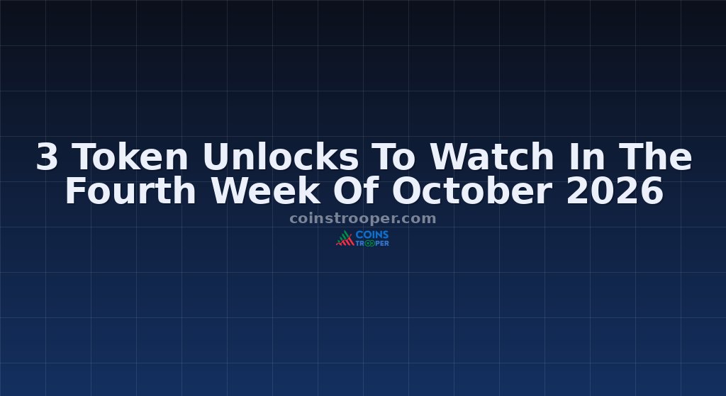 3 Token Unlocks To Watch In The Fourth Week Of October 2026