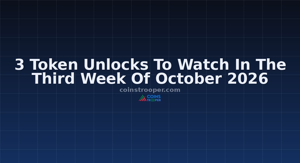 3 Token Unlocks To Watch In The Third Week Of October 2026