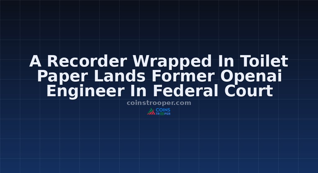 A Recorder Wrapped In Toilet Paper Lands Former Openai Engineer In Federal Court