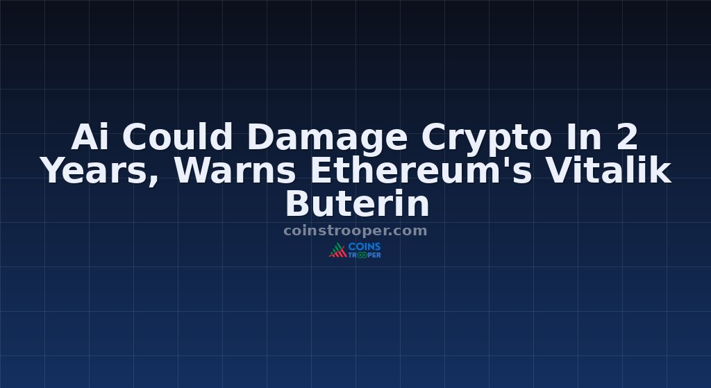Ai Could Damage Crypto In 2 Years, Warns Ethereum's Vitalik Buterin