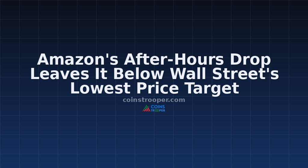 Amazon's After-Hours Drop Leaves It Below Wall Street's Lowest Price Target