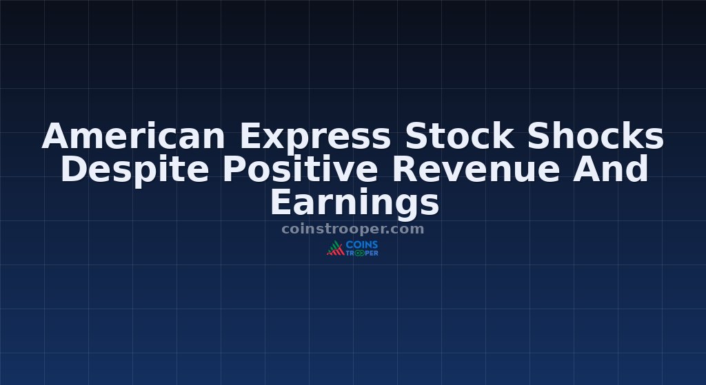 American Express Stock Shocks Despite Positive Revenue And Earnings