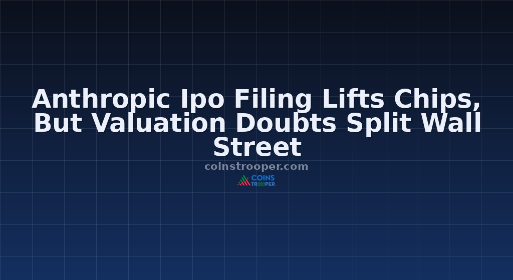 Anthropic Ipo Filing Lifts Chips, But Valuation Doubts Split Wall Street