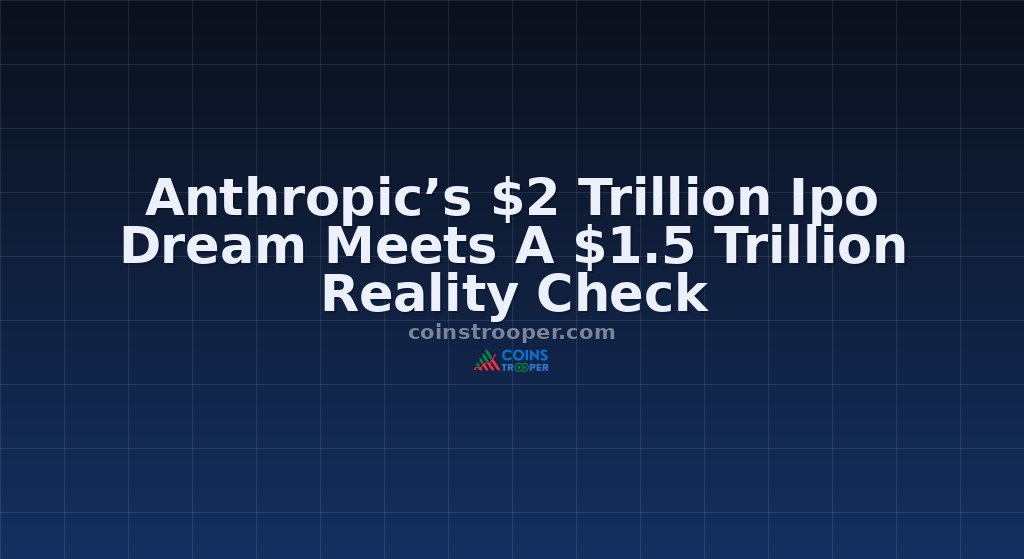 Anthropic’s $2 Trillion Ipo Dream Meets A $1.5 Trillion Reality Check