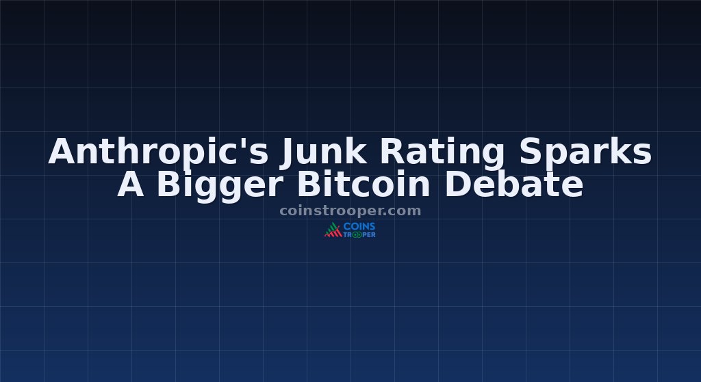 Anthropic's Junk Rating Sparks A Bigger Bitcoin Debate