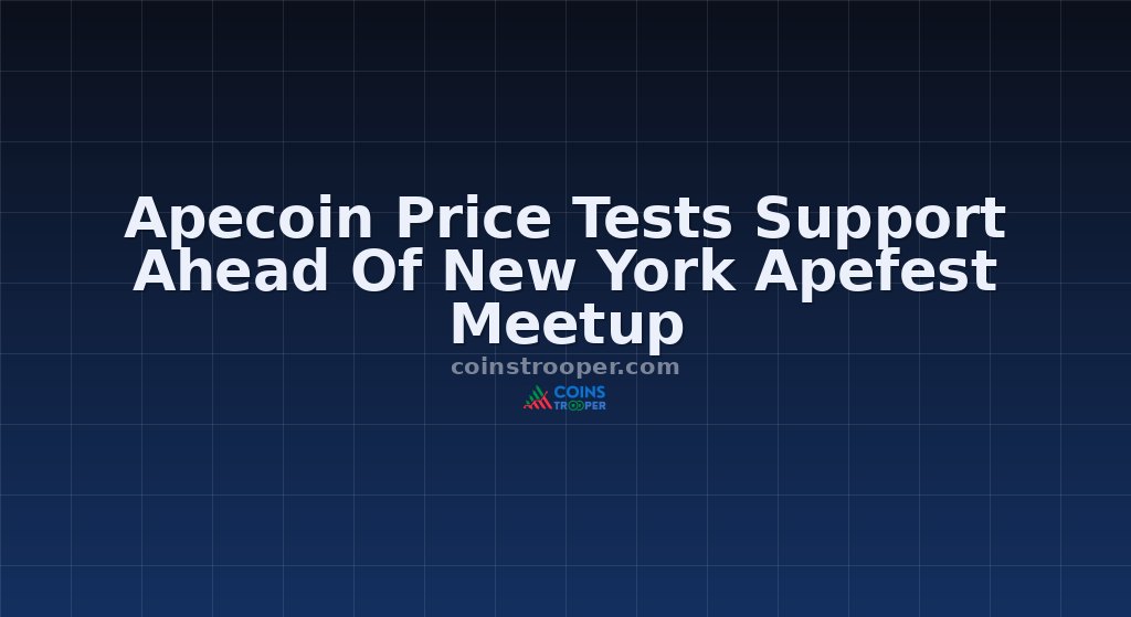Apecoin Price Tests Support Ahead Of New York Apefest Meetup