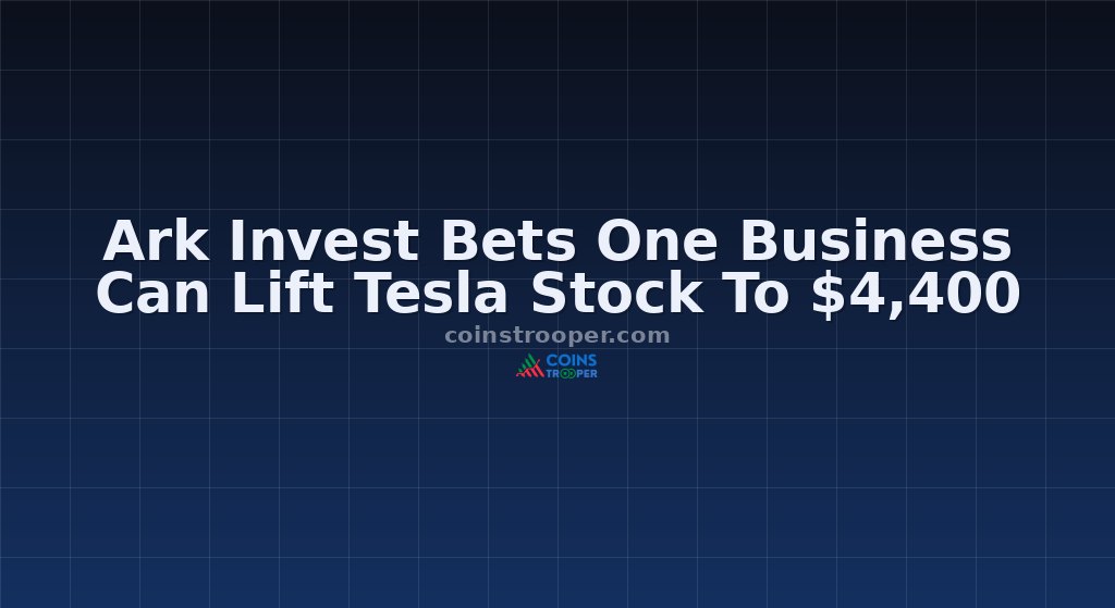 Ark Invest Bets One Business Can Lift Tesla Stock To $4,400