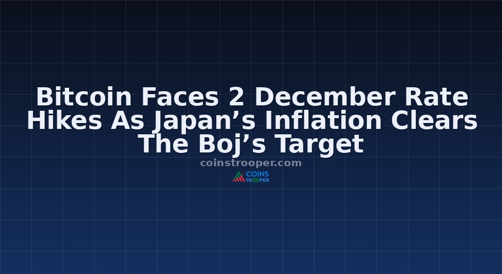 Bitcoin Faces 2 December Rate Hikes As Japan’s Inflation Clears The Boj’s Target