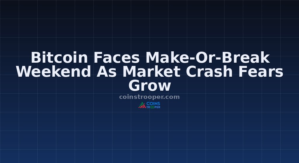 Bitcoin Faces Make-Or-Break Weekend As Market Crash Fears Grow