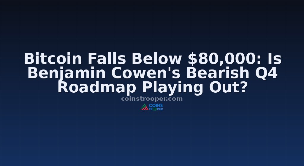 Bitcoin Falls Below $80,000: Is Benjamin Cowen's Bearish Q4 Roadmap Playing Out?