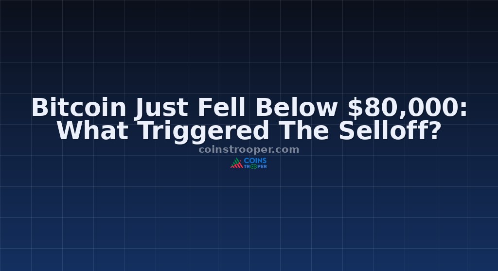 Bitcoin Just Fell Below $80,000: What Triggered The Selloff?
