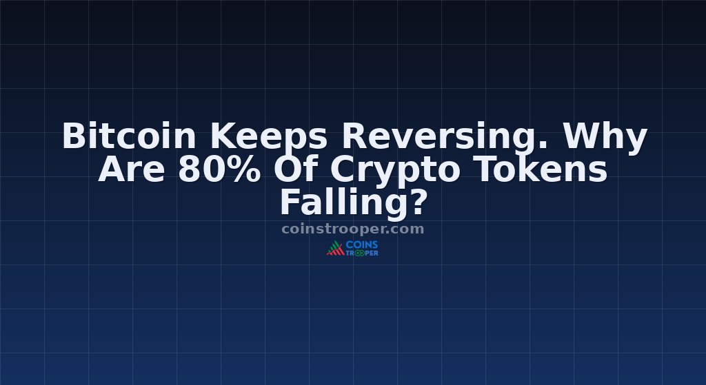 Bitcoin Keeps Reversing. Why Are 80% Of Crypto Tokens Falling?