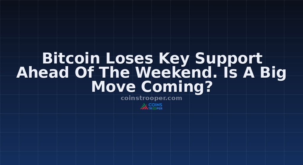 Bitcoin Loses Key Support Ahead Of The Weekend. Is A Big Move Coming?