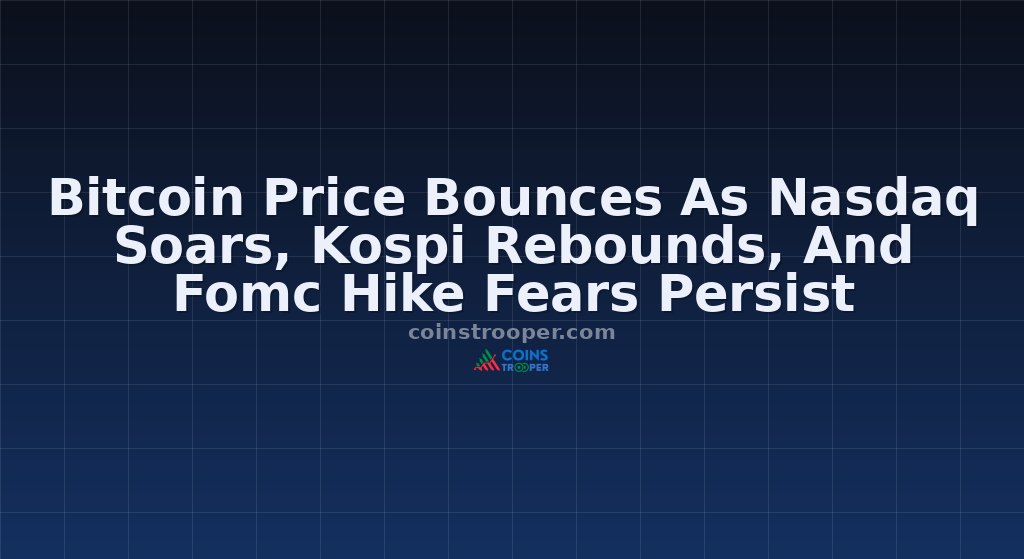 Bitcoin Price Bounces As Nasdaq Soars, Kospi Rebounds, And Fomc Hike Fears Persist