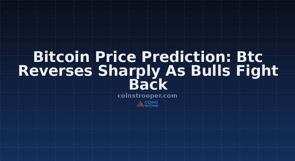 Bitcoin Price Prediction: Btc Reverses Sharply As Bulls Fight Back