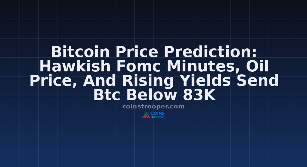 Bitcoin Price Prediction: Hawkish Fomc Minutes, Oil Price, And Rising Yields Send Btc Below 83K