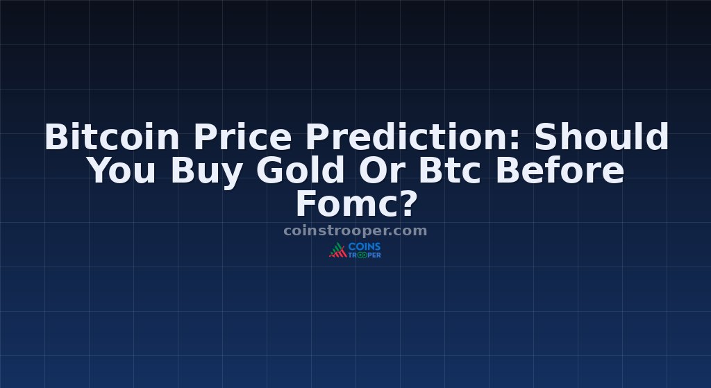 Bitcoin Price Prediction: Should You Buy Gold Or Btc Before Fomc?