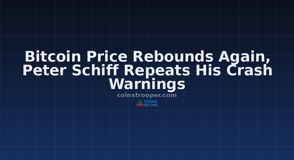 Bitcoin Price Rebounds Again, Peter Schiff Repeats His Crash Warnings