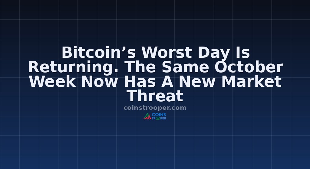 Bitcoin’s Worst Day Is Returning. The Same October Week Now Has A New Market Threat