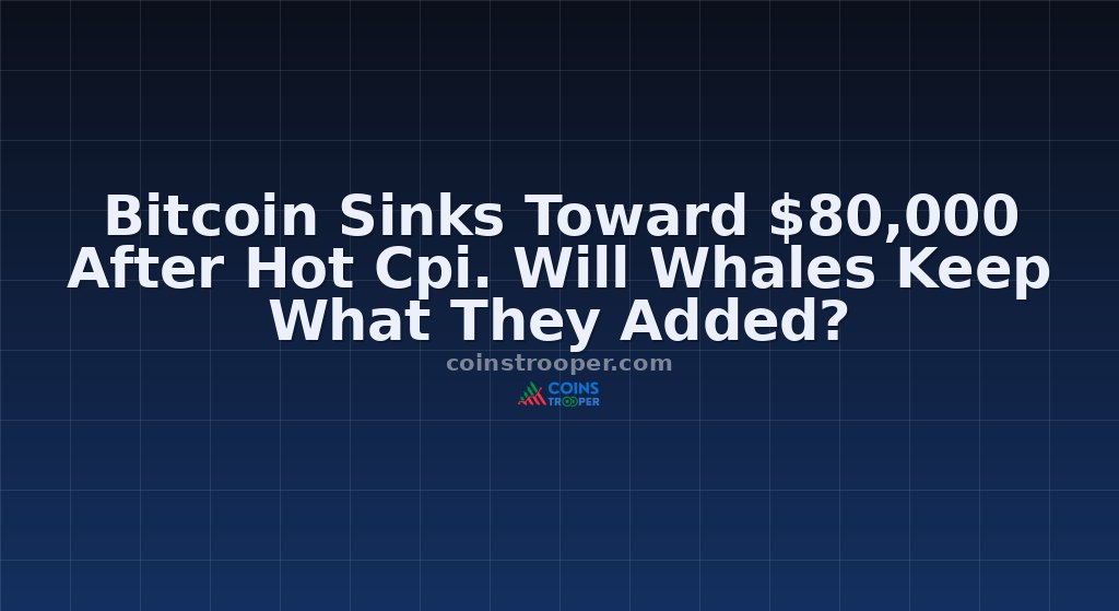 Bitcoin Sinks Toward $80,000 After Hot Cpi. Will Whales Keep What They Added?