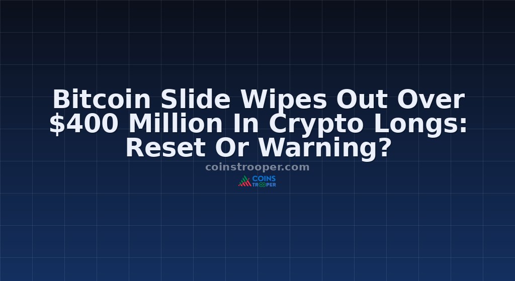 Bitcoin Slide Wipes Out Over $400 Million In Crypto Longs: Reset Or Warning?