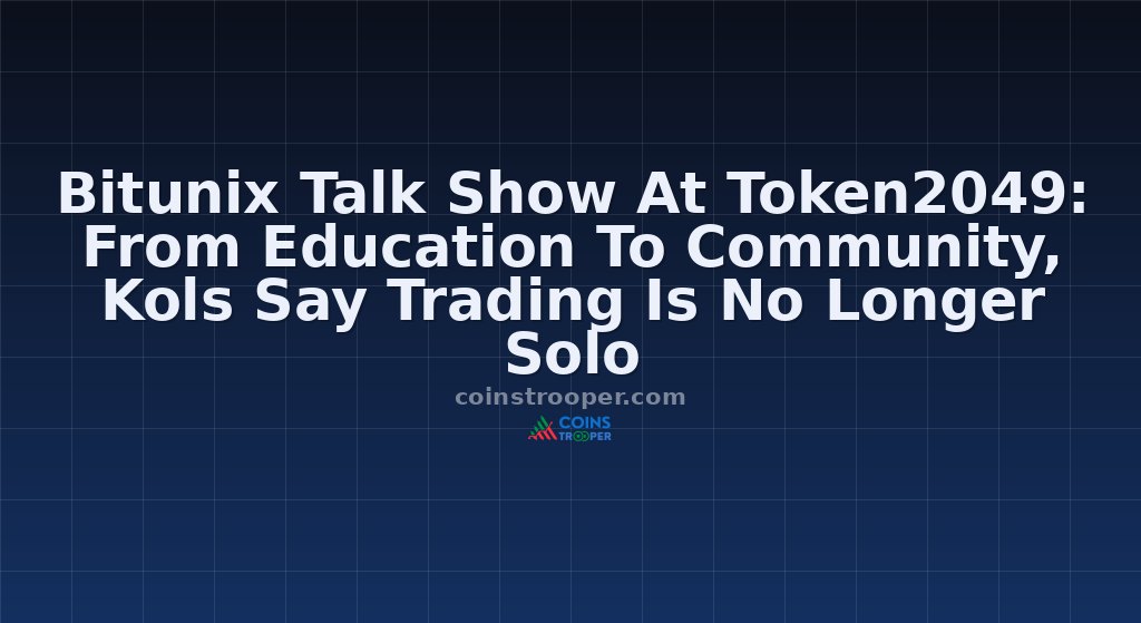 Bitunix Talk Show At Token2049: From Education To Community, Kols Say Trading Is No Longer Solo