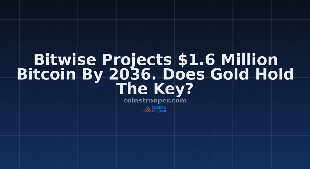 Bitwise Projects $1.6 Million Bitcoin By 2036. Does Gold Hold The Key?