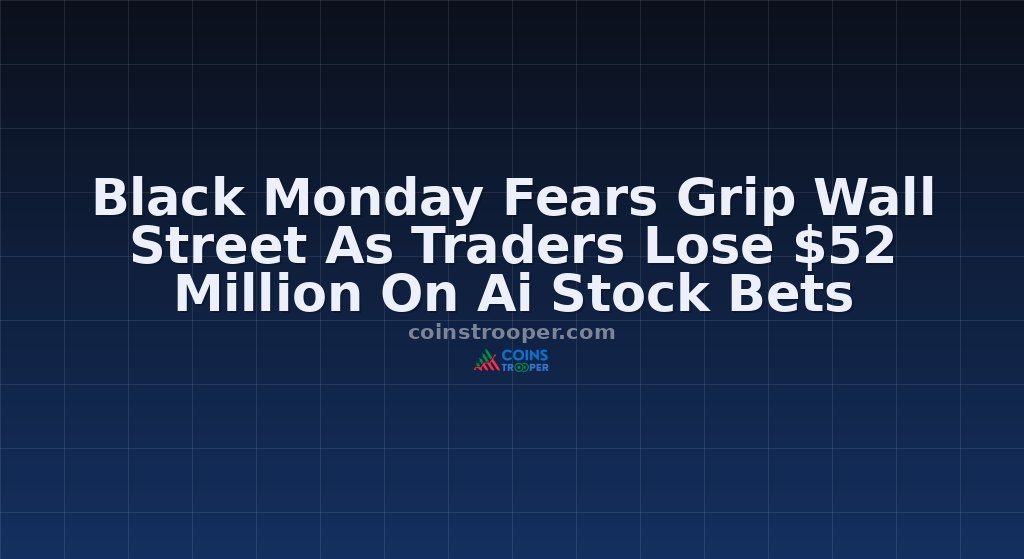 Black Monday Fears Grip Wall Street As Traders Lose $52 Million On Ai Stock Bets