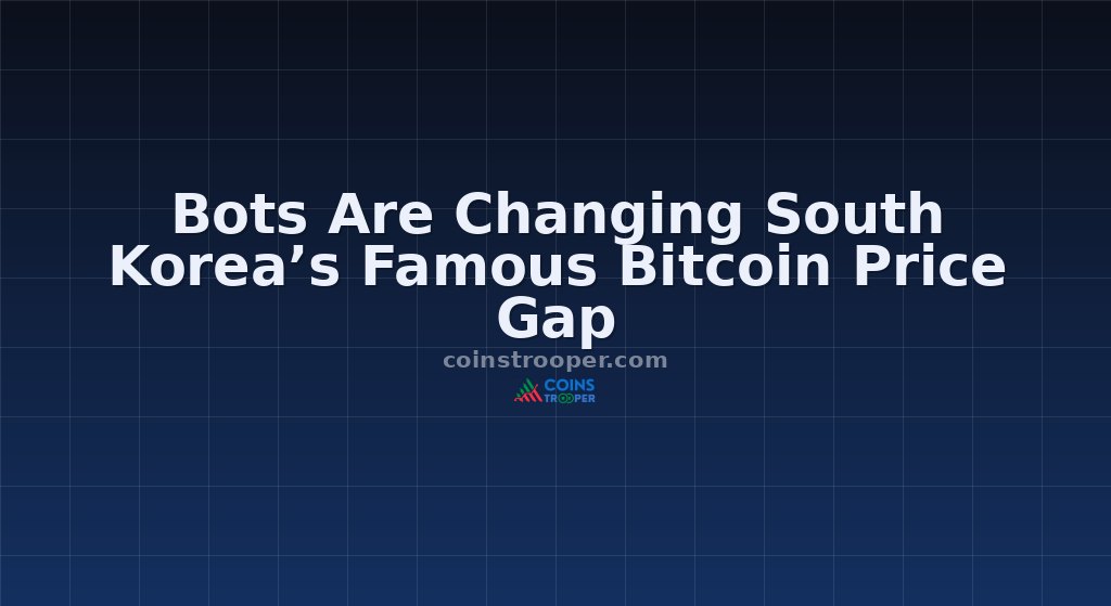 Bots Are Changing South Korea’s Famous Bitcoin Price Gap
