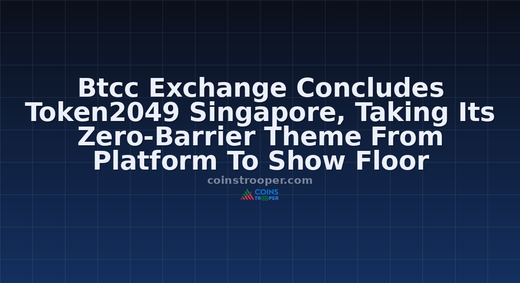 Btcc Exchange Concludes Token2049 Singapore, Taking Its Zero-Barrier Theme From Platform To Show Floor