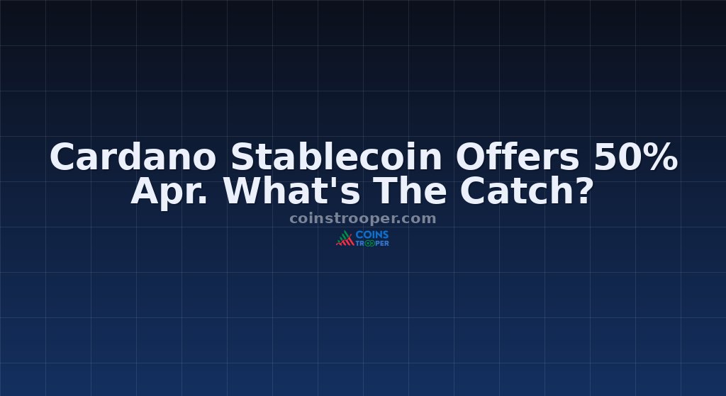 Cardano Stablecoin Offers 50% Apr. What's The Catch?