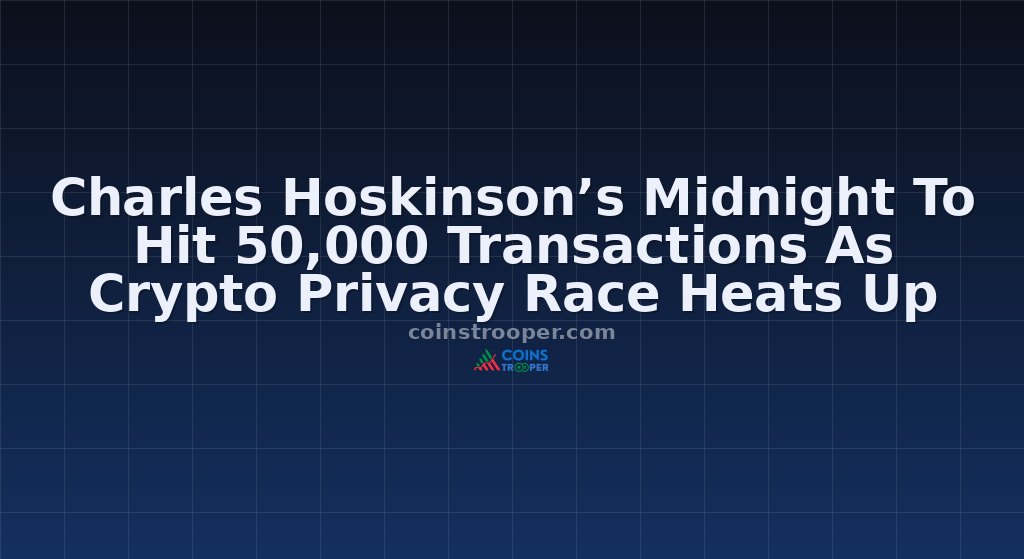 Charles Hoskinson’s Midnight To Hit 50,000 Transactions As Crypto Privacy Race Heats Up