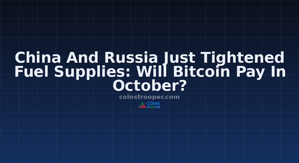 China And Russia Just Tightened Fuel Supplies: Will Bitcoin Pay In October?