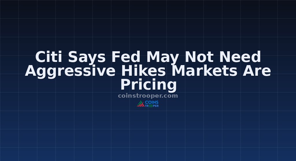 Citi Says Fed May Not Need Aggressive Hikes Markets Are Pricing