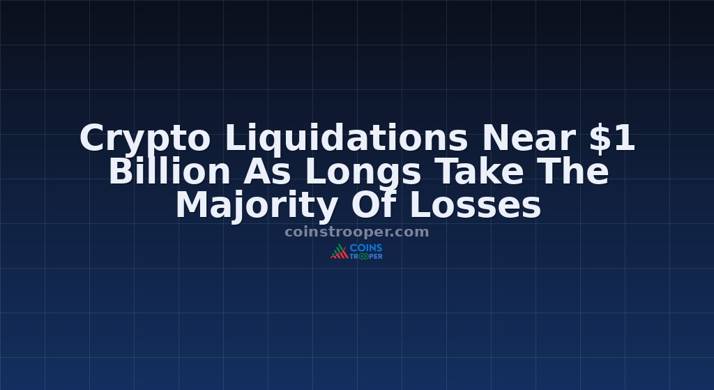 Crypto Liquidations Near $1 Billion As Longs Take The Majority Of Losses