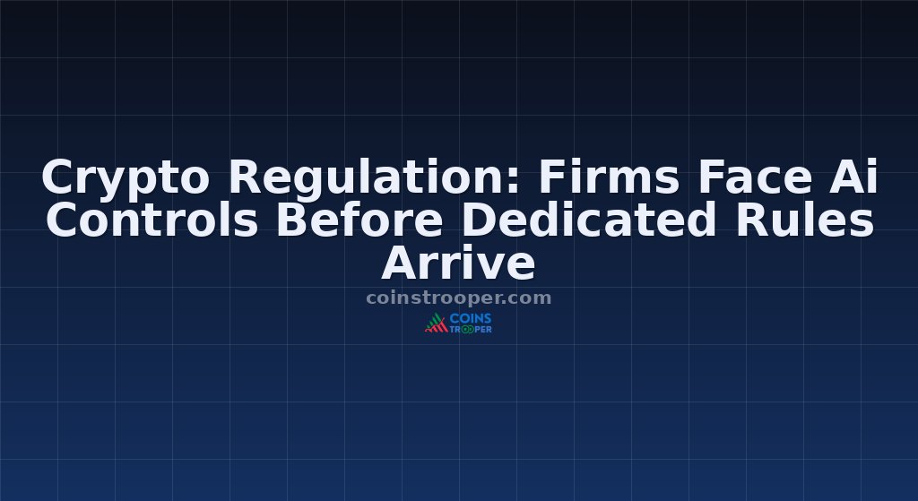 Crypto Regulation: Firms Face Ai Controls Before Dedicated Rules Arrive