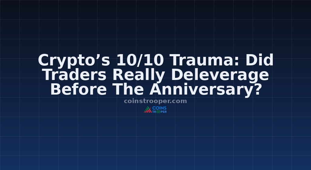 Crypto’s 10/10 Trauma: Did Traders Really Deleverage Before The Anniversary?