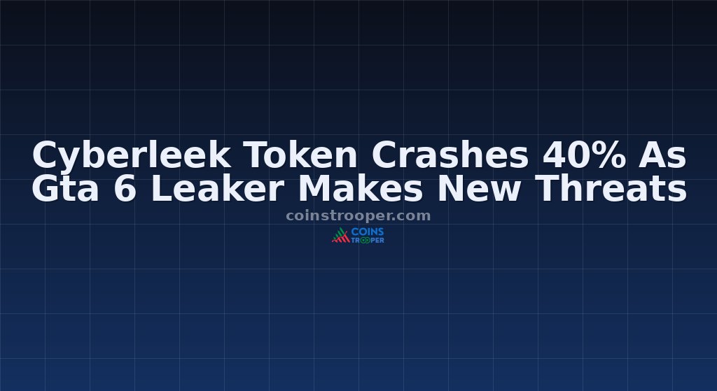 Cyberleek Token Crashes 40% As Gta 6 Leaker Makes New Threats