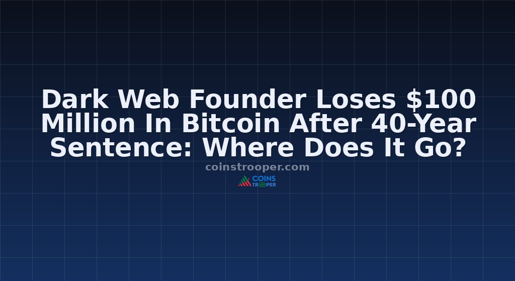 Dark Web Founder Loses $100 Million In Bitcoin After 40-Year Sentence: Where Does It Go?