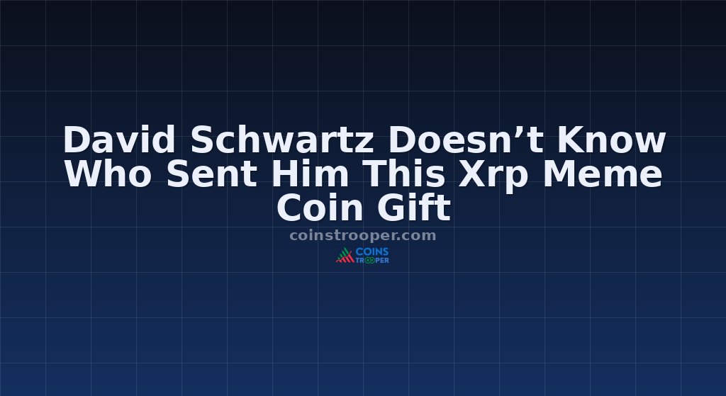 David Schwartz Doesn’t Know Who Sent Him This Xrp Meme Coin Gift