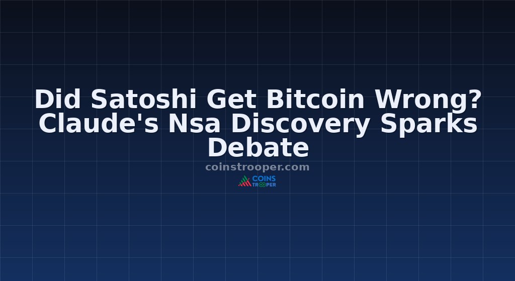 Did Satoshi Get Bitcoin Wrong? Claude's Nsa Discovery Sparks Debate
