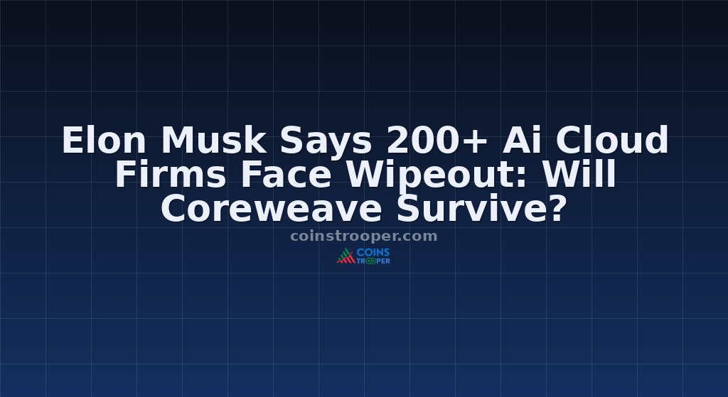 Elon Musk Says 200+ Ai Cloud Firms Face Wipeout: Will Coreweave Survive?