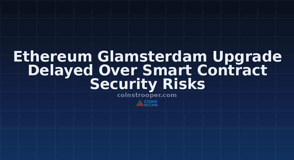 Ethereum Glamsterdam Upgrade Delayed Over Smart Contract Security Risks