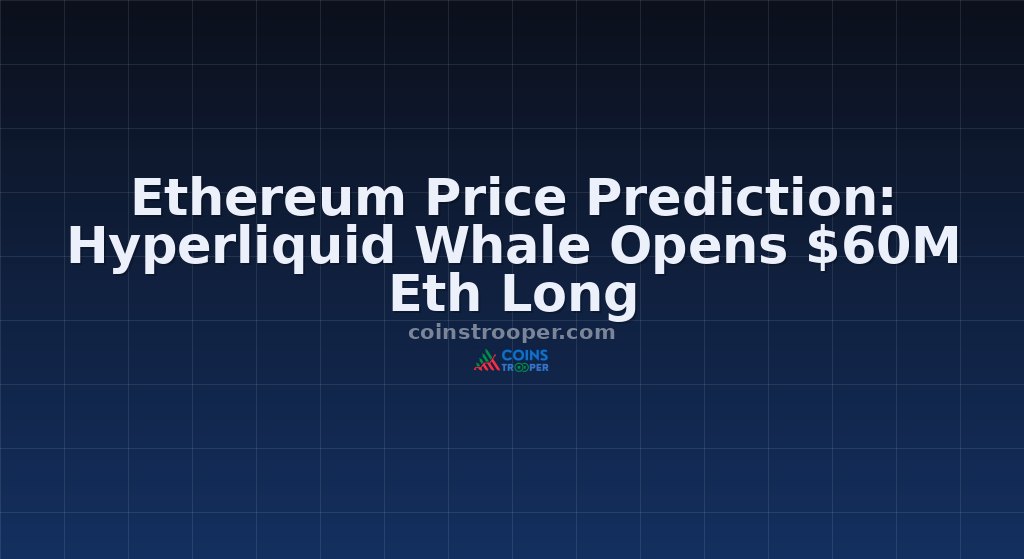 Ethereum Price Prediction: Hyperliquid Whale Opens $60M Eth Long