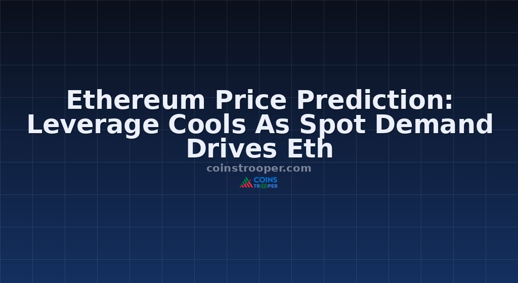 Ethereum Price Prediction: Leverage Cools As Spot Demand Drives Eth