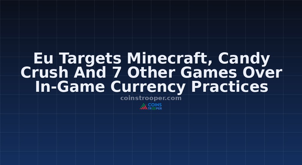 Eu Targets Minecraft, Candy Crush And 7 Other Games Over In-Game Currency Practices